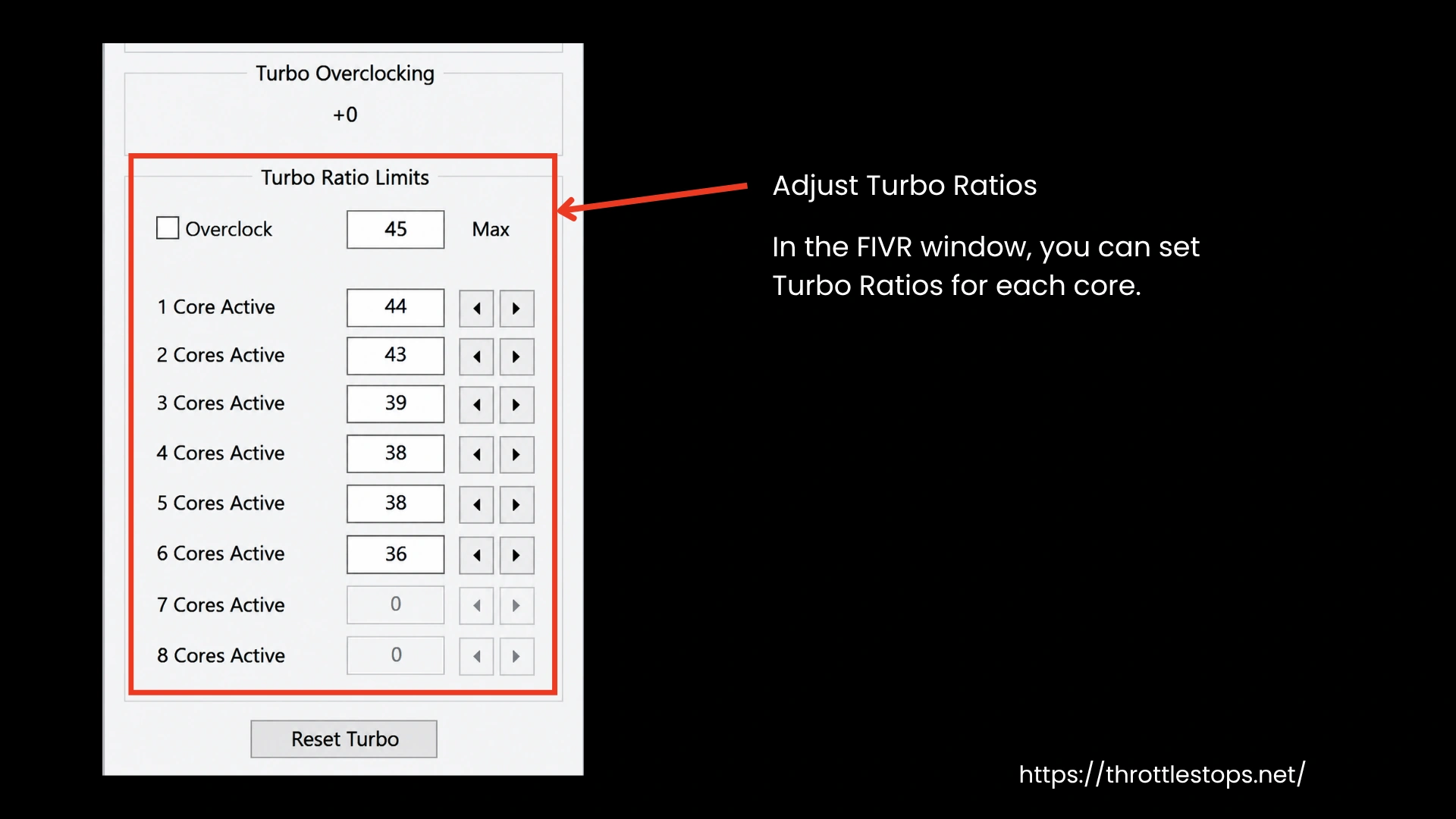 Adjust Turbo Ratios Adjust Turbo Ratios