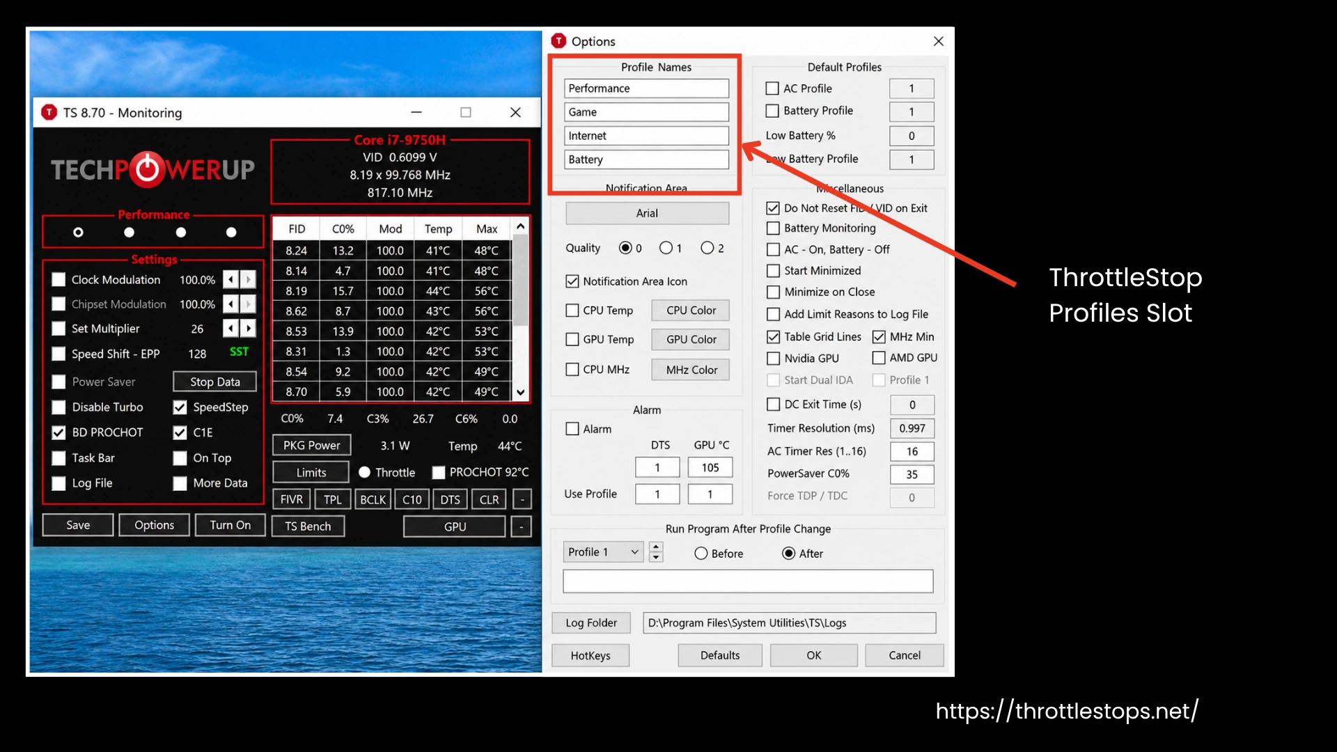 ThrottleStop Profiles Slot ThrottleStop Profiles Slot